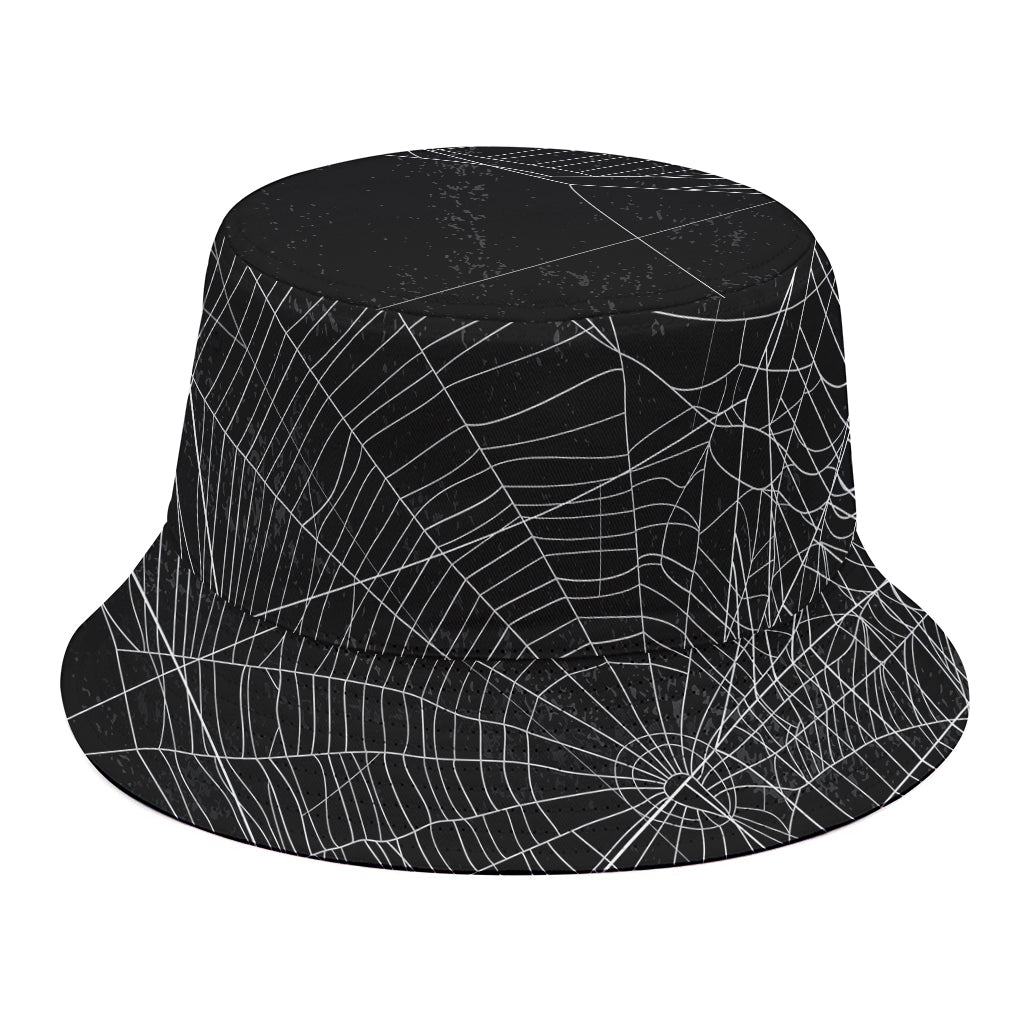 Halloween Spider Web Print Bucket Hat
