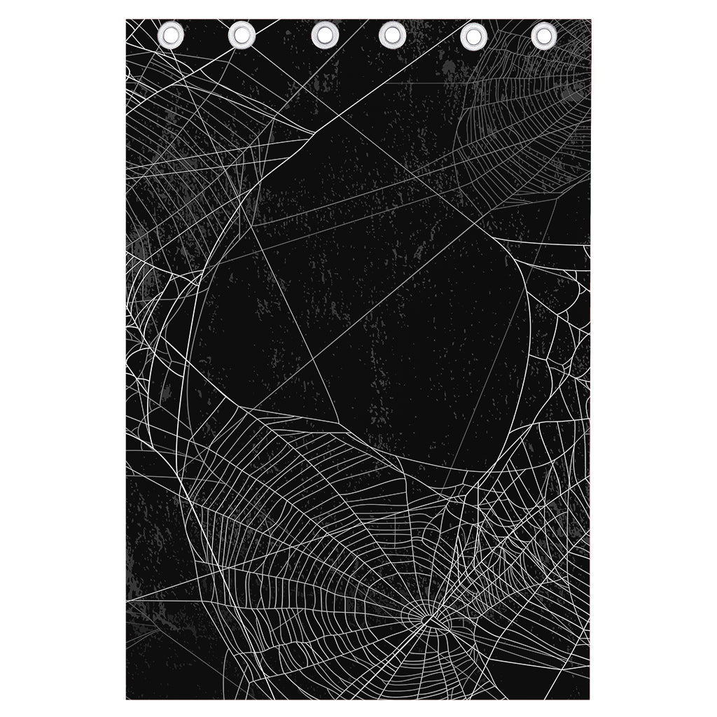 Halloween Spider Web Print Curtain