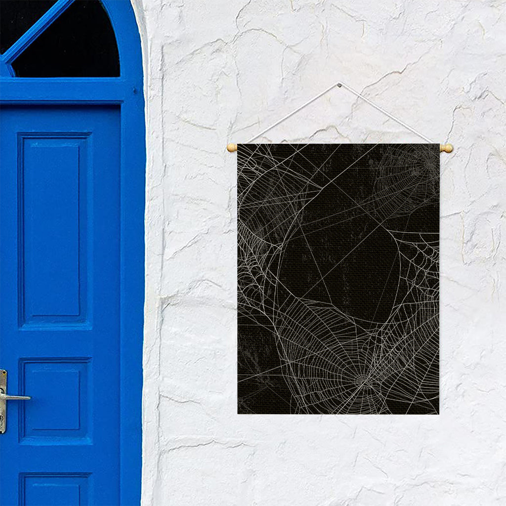 Halloween Spider Web Print Garden Flag