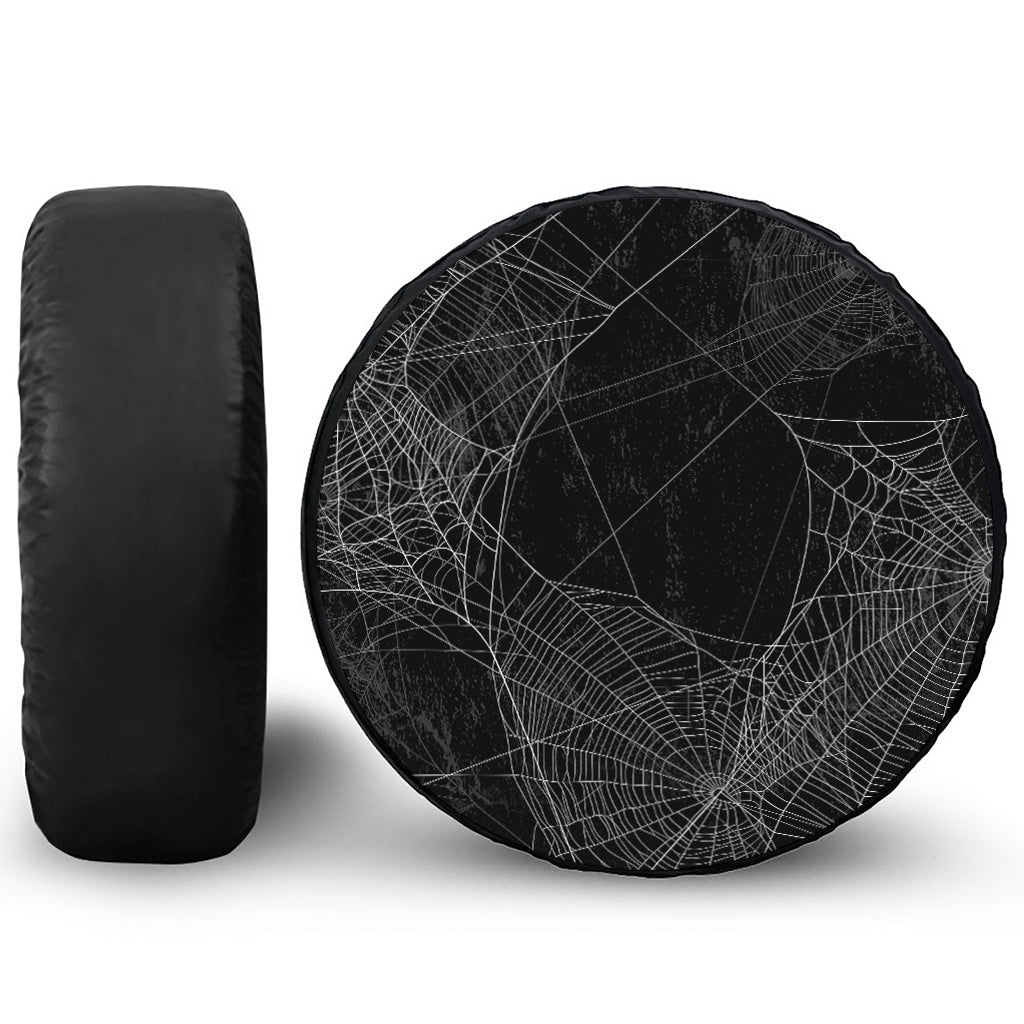 Halloween Spider Web Print Tire Cover