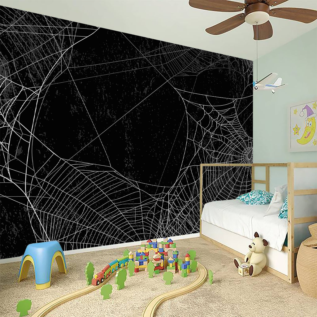 Halloween Spider Web Print Wall Sticker
