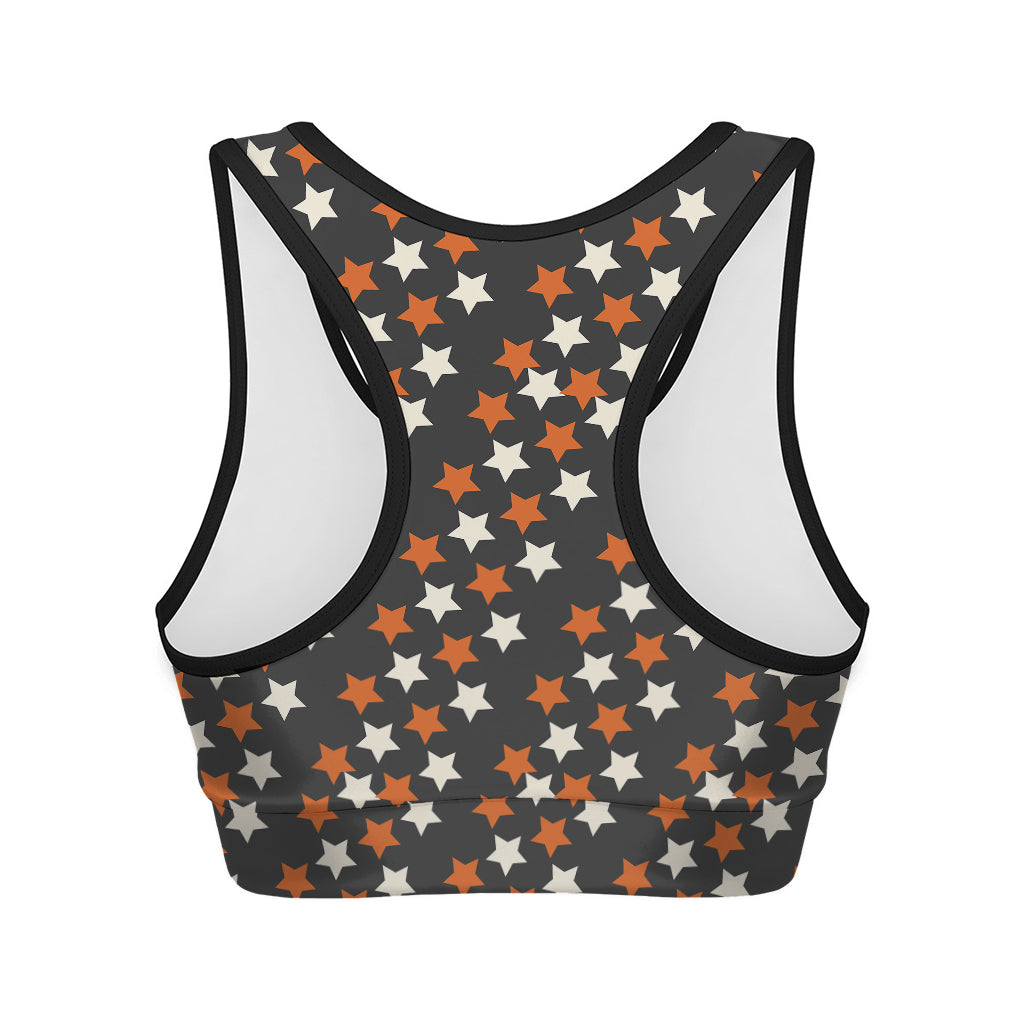 Halloween Star Pattern Print Women's Sports Bra