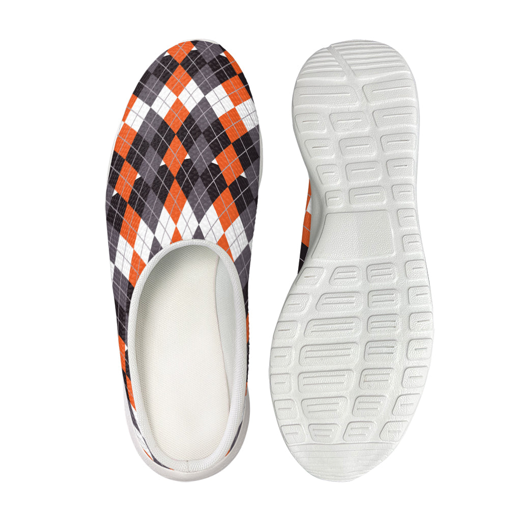 Halloween Themed Argyle Pattern Print Mesh Casual Shoes