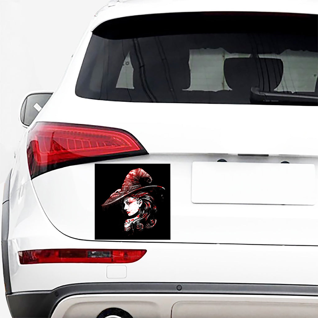 Halloween Vampire Girl Print Car Sticker