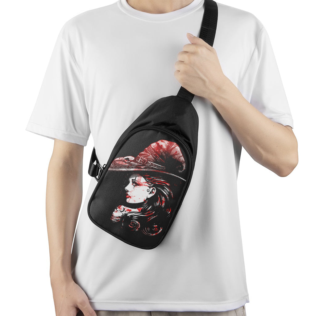Halloween Vampire Girl Print Chest Bag