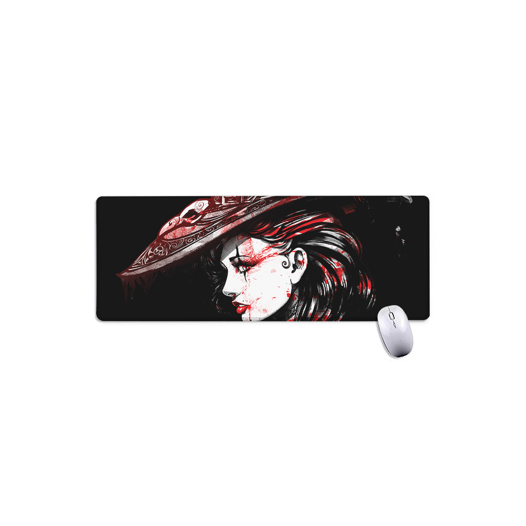 Halloween Vampire Girl Print Extended Mouse Pad