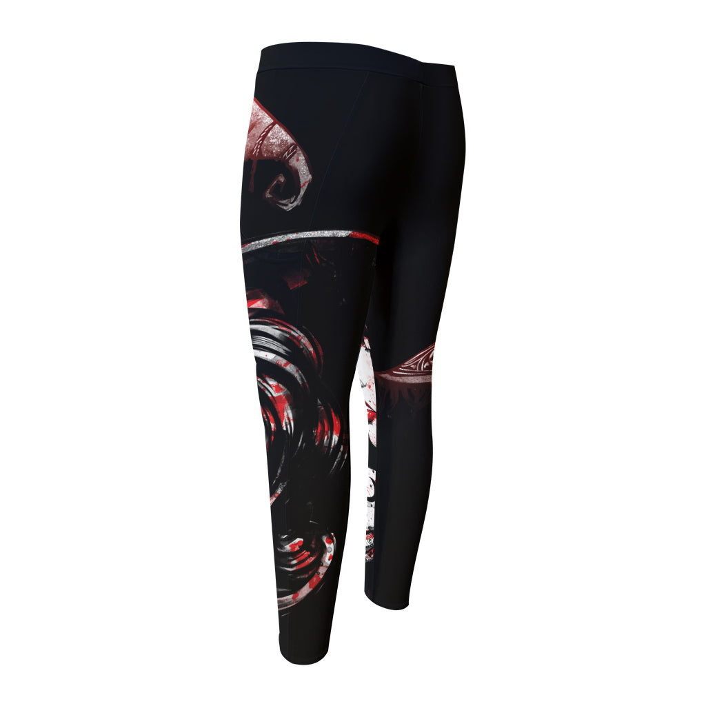 Halloween Vampire Girl Print Men's Compression Pants