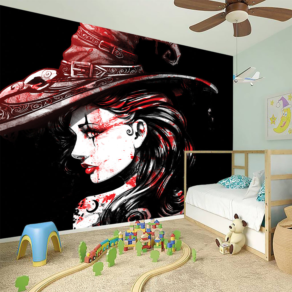 Halloween Vampire Girl Print Wall Sticker
