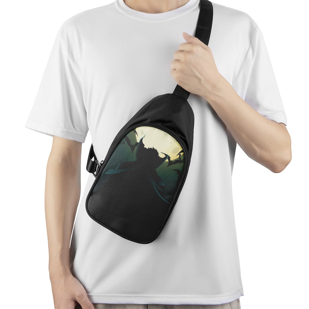 Halloween Vampire Silhouette Print Chest Bag