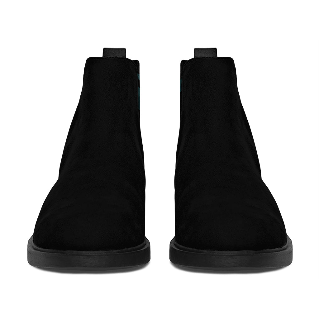 Halloween Vampire Silhouette Print Flat Ankle Boots