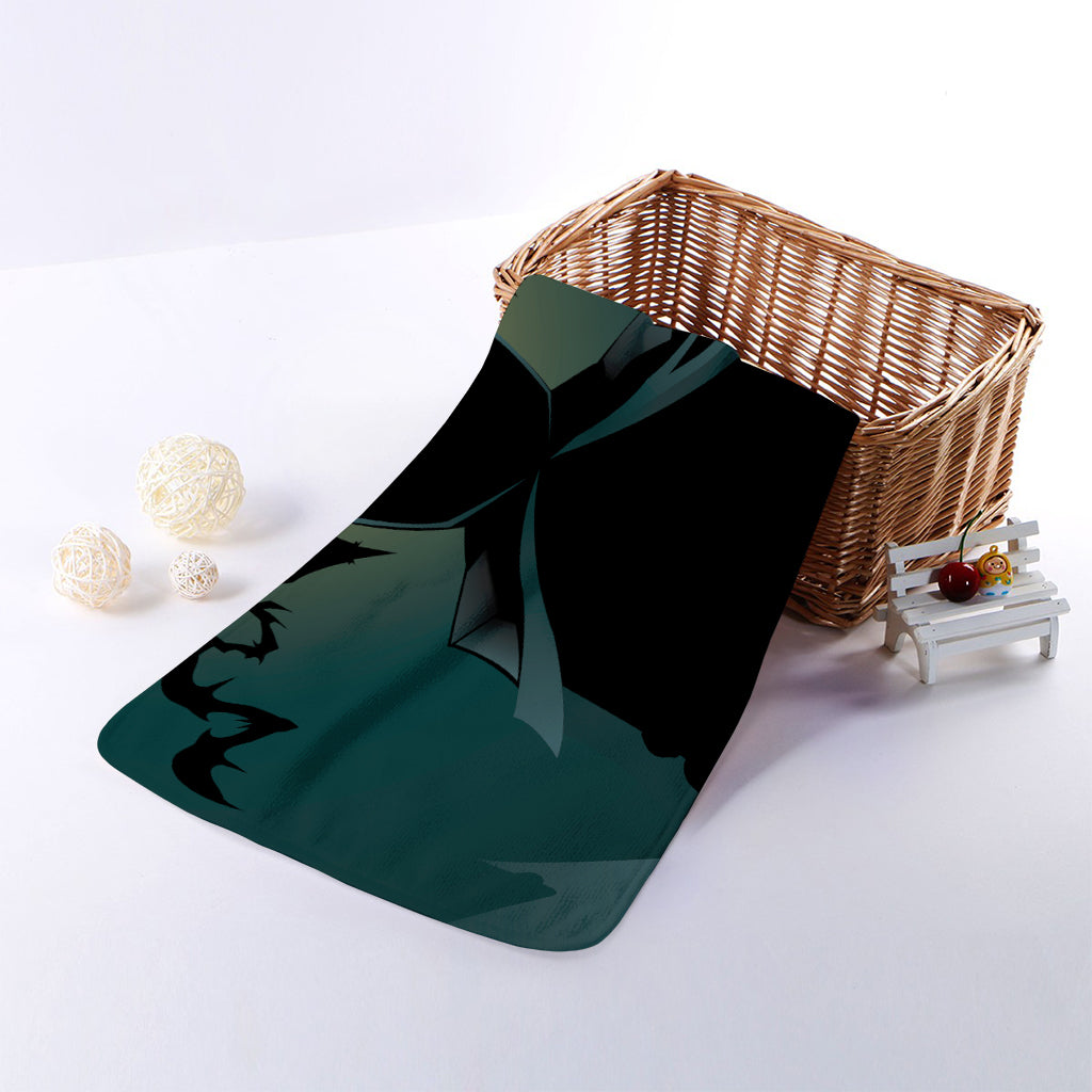 Halloween Vampire Silhouette Print Towel