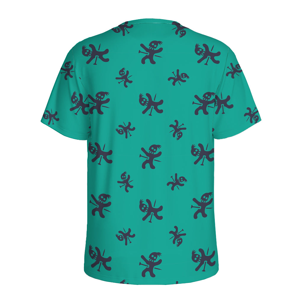 Halloween Voodoo Doll Pattern Print Men's Sports T-Shirt