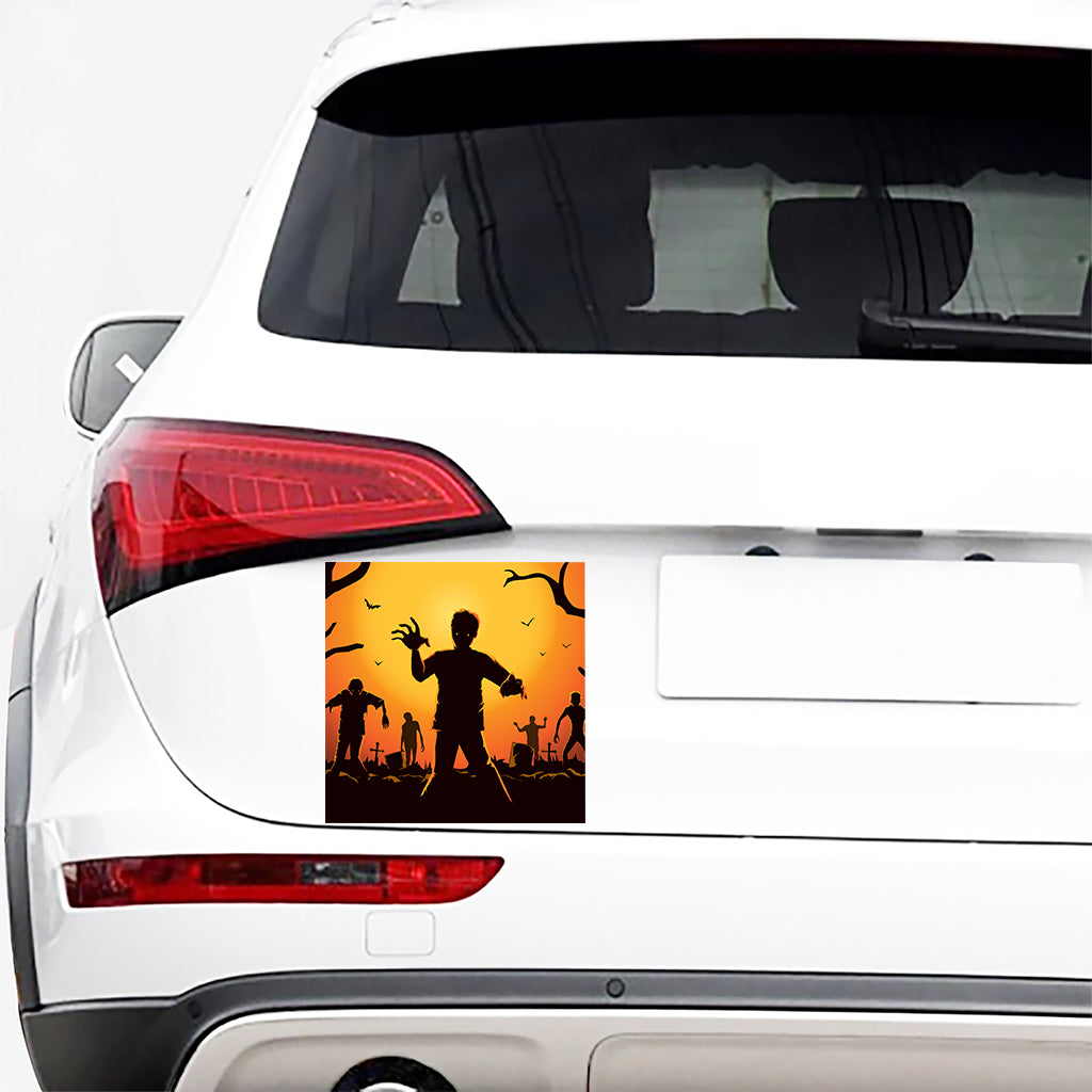 Halloween Walking Zombie Print Car Sticker