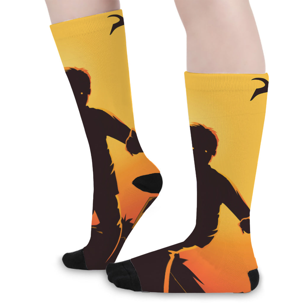 Halloween Walking Zombie Print Long Socks