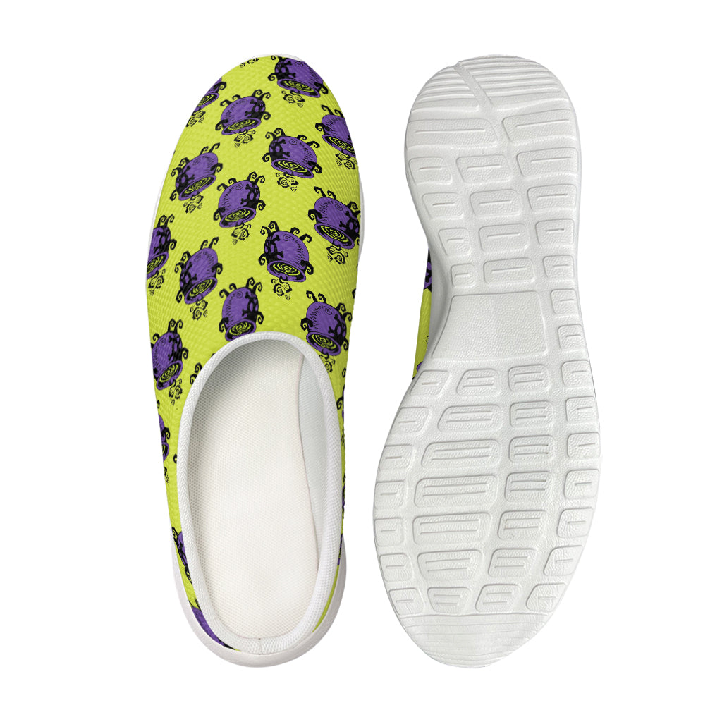 Halloween Witch Cauldron Pattern Print Mesh Casual Shoes