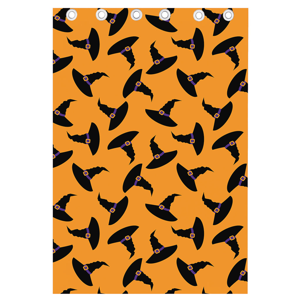 Halloween Witch Hat Pattern Print Curtain