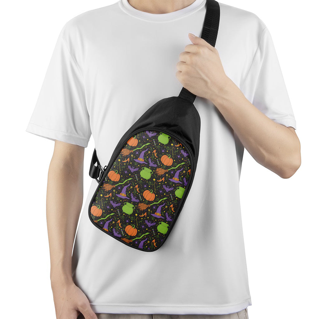Halloween Wizard Pattern Print Chest Bag