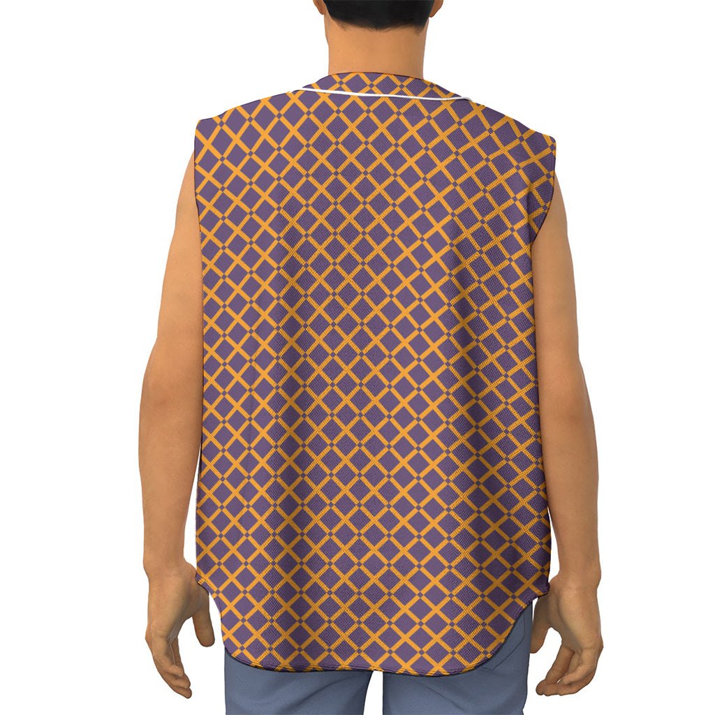 Halloween X Pattern Print Sleeveless Baseball Jersey