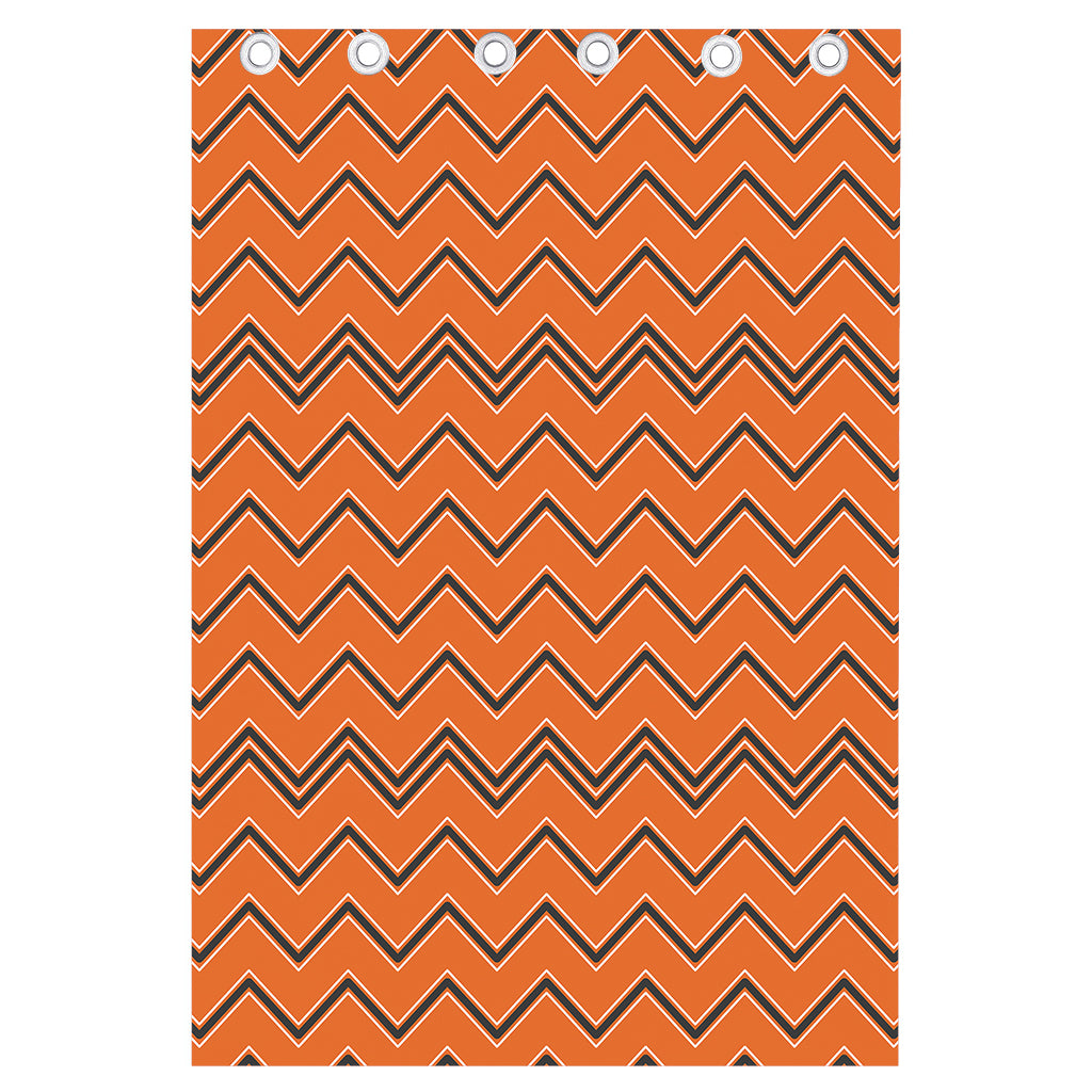 Halloween Zig Zag Pattern Print Curtain
