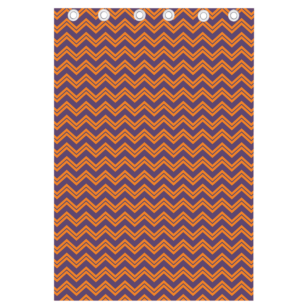 Halloween Zigzag Pattern Print Curtain