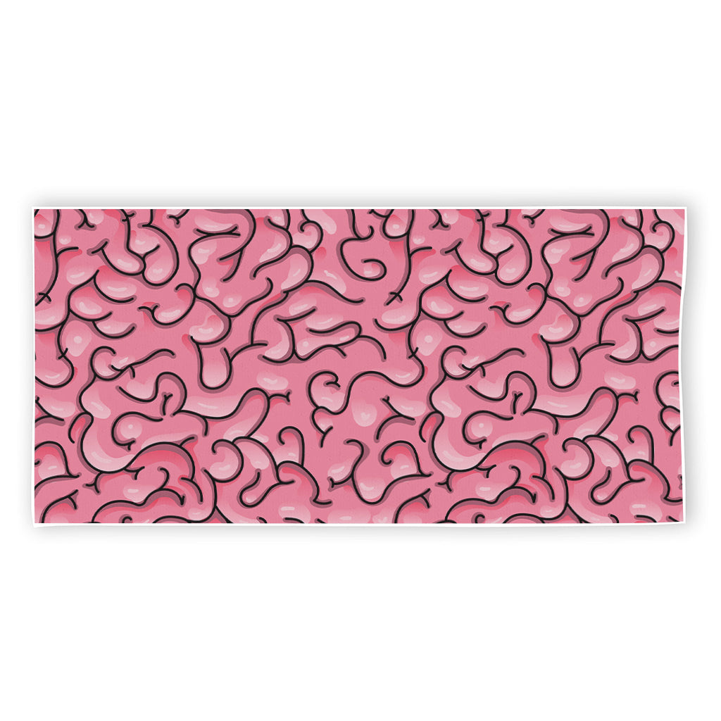 Halloween Zombie Brain Print Beach Towel