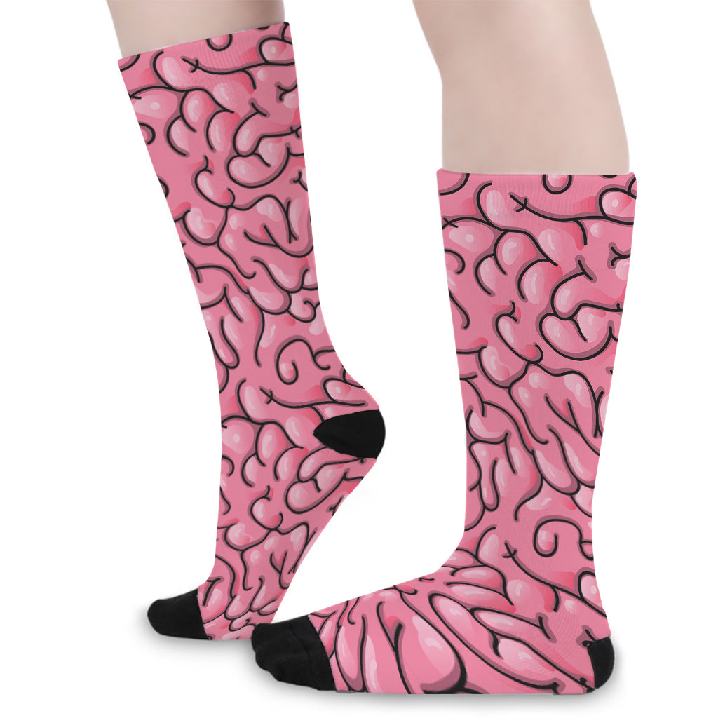 Halloween Zombie Brain Print Long Socks