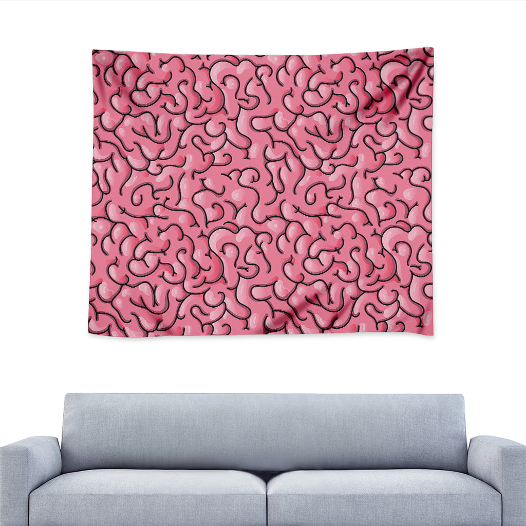 Halloween Zombie Brain Print Tapestry