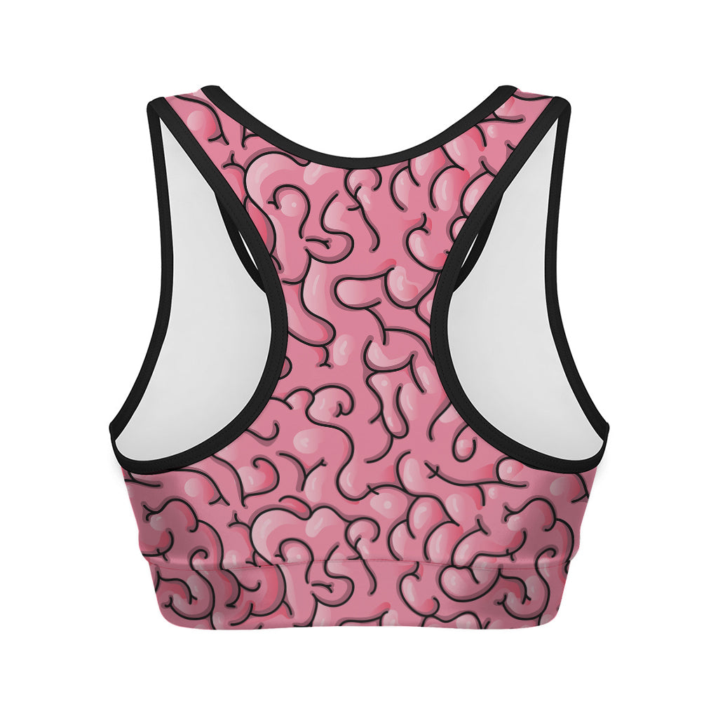 Halloween Zombie Brain Print Women's Sports Bra