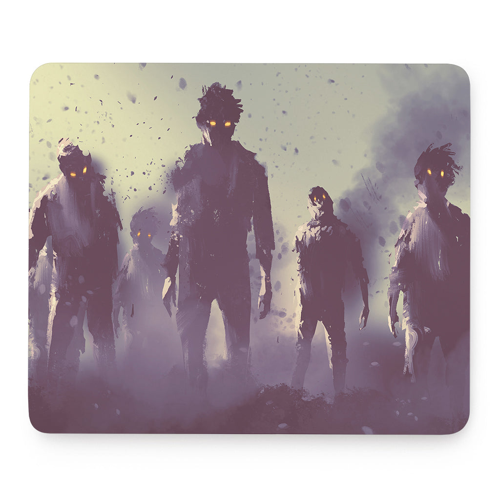 Halloween Zombie Crowd Print Mouse Pad