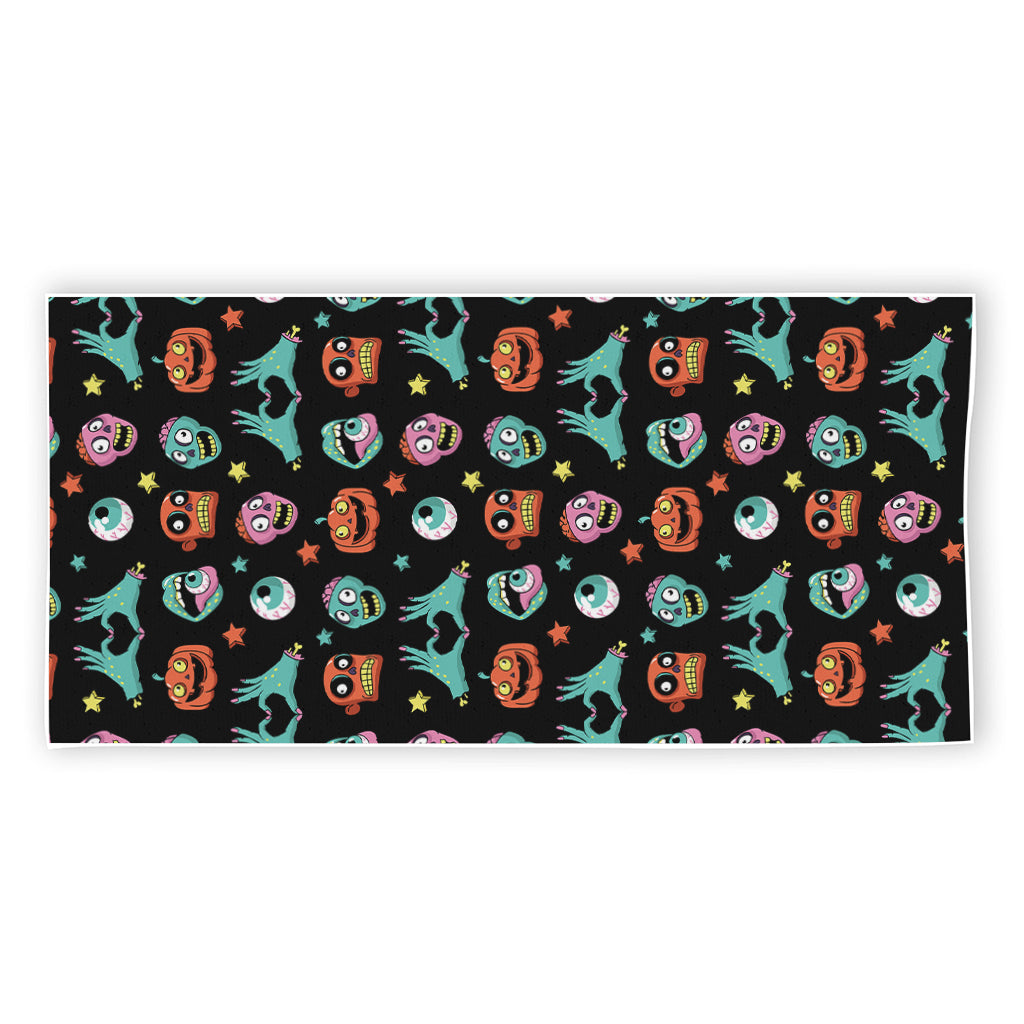 Halloween Zombie Pattern Print Beach Towel