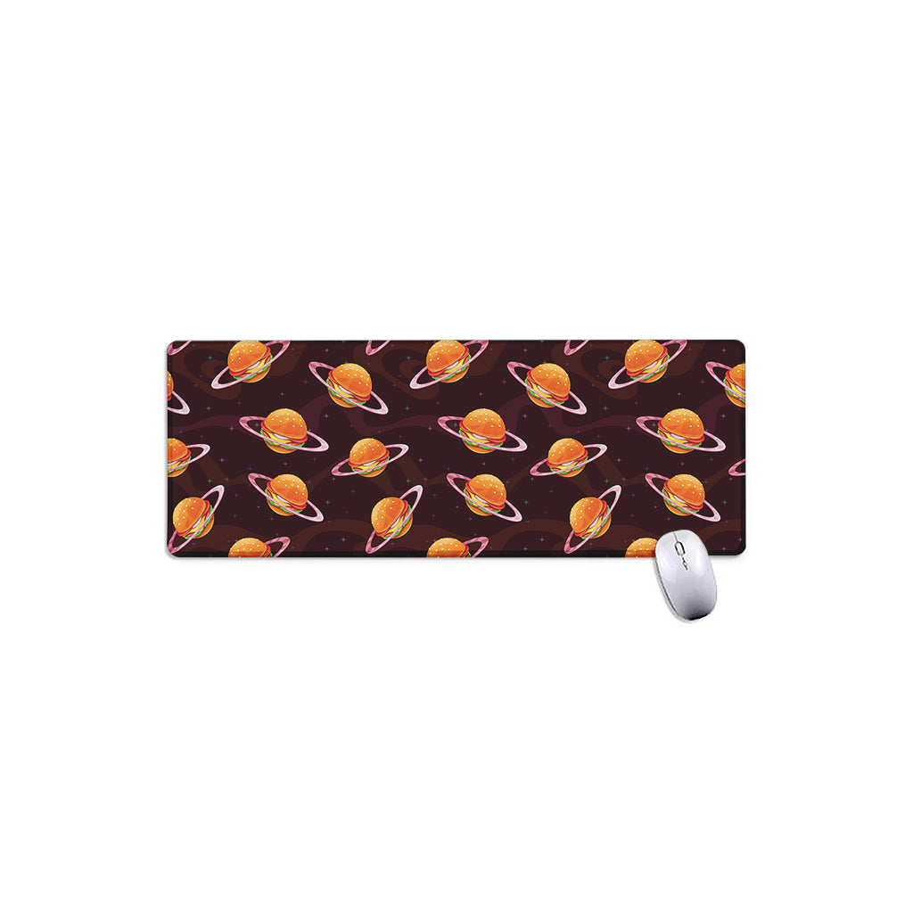 Hamburger Planet Pattern Print Extended Mouse Pad