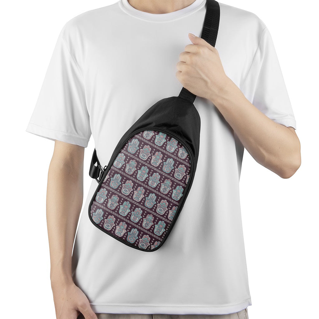 Hamsa Symbol Pattern Print Chest Bag