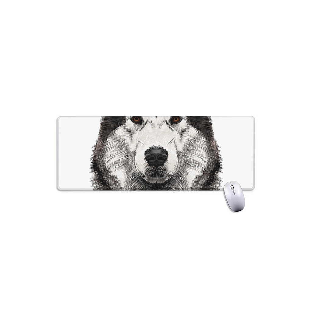 Hand Drawn Alaskan Malamute Print Extended Mouse Pad