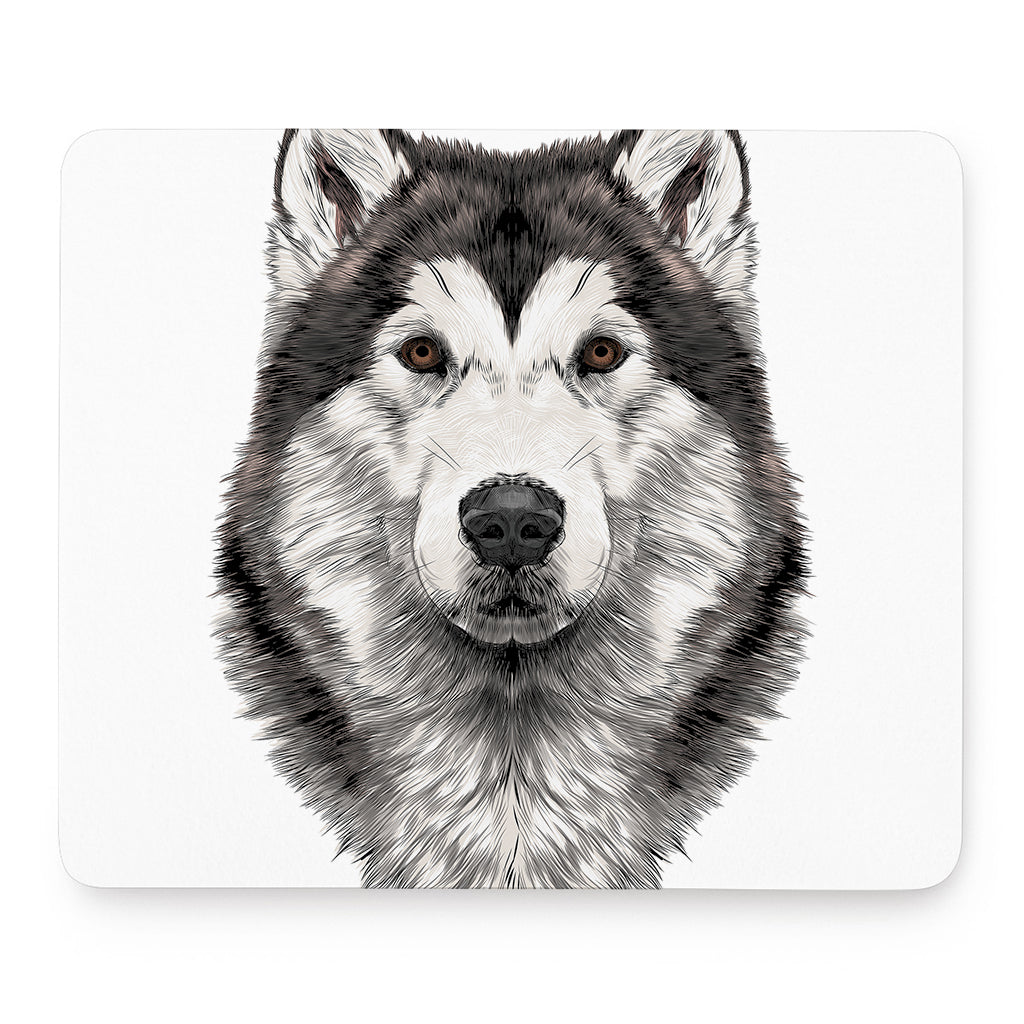 Hand Drawn Alaskan Malamute Print Mouse Pad