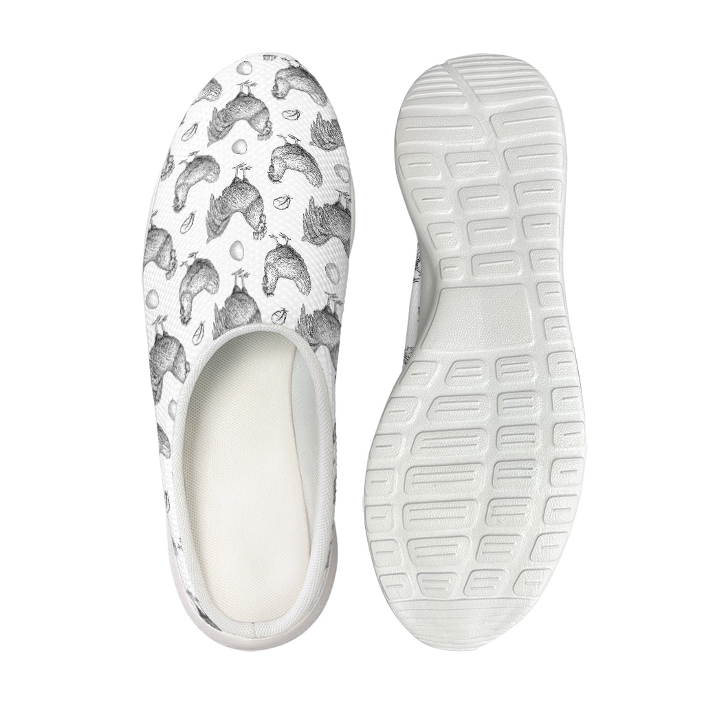 Hand Drawn Chicken Pattern Print Mesh Casual Shoes