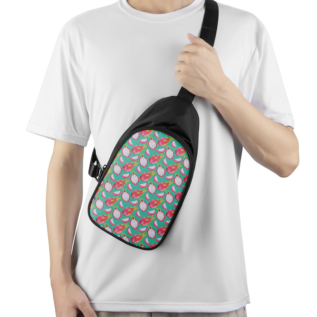 Hand Drawn Dragon Fruit Pattern Print Chest Bag