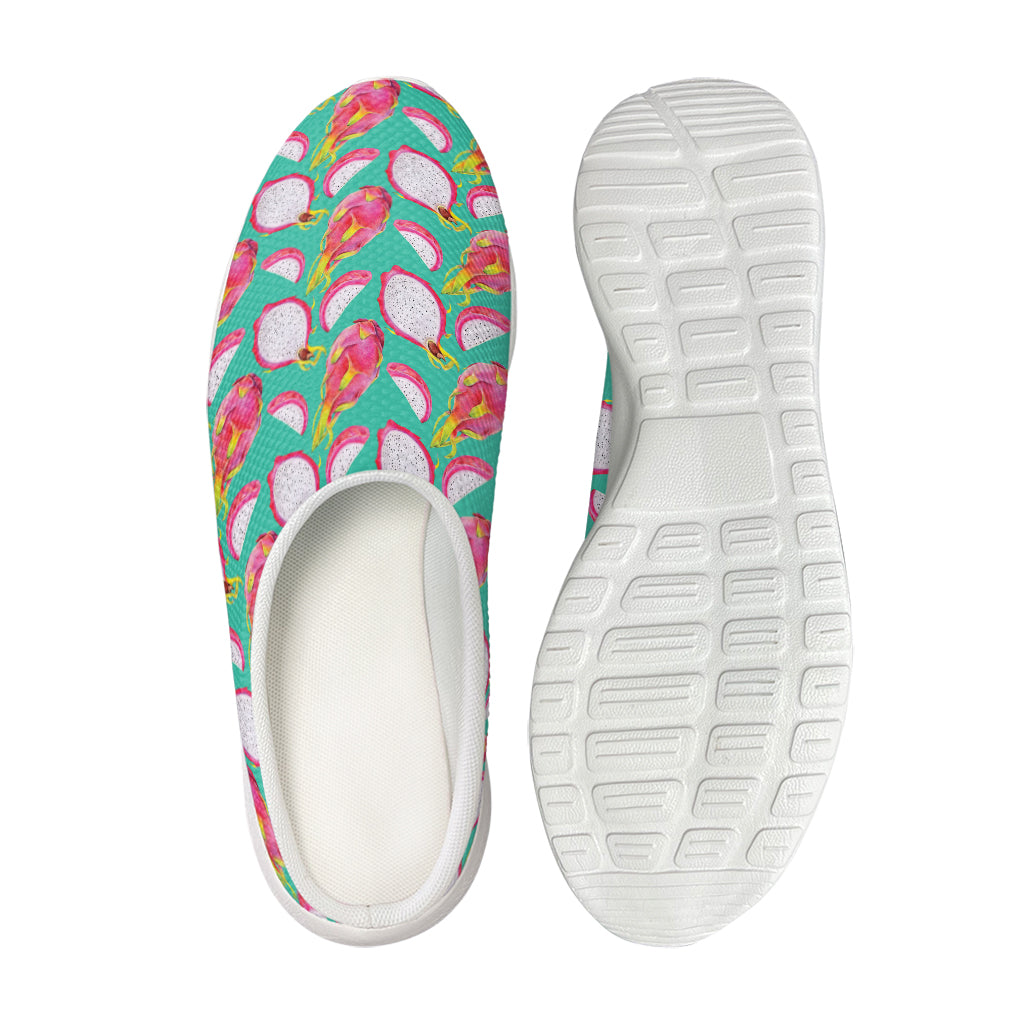 Hand Drawn Dragon Fruit Pattern Print Mesh Casual Shoes