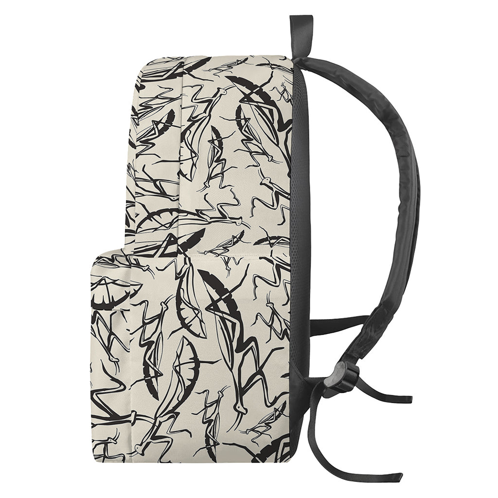 Hand Drawn Mantis Pattern Print Backpack