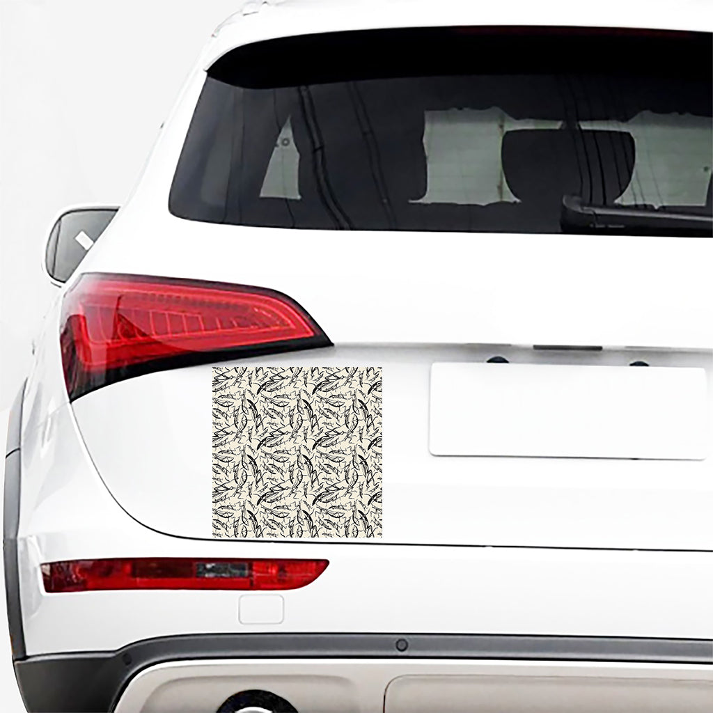 Hand Drawn Mantis Pattern Print Car Sticker