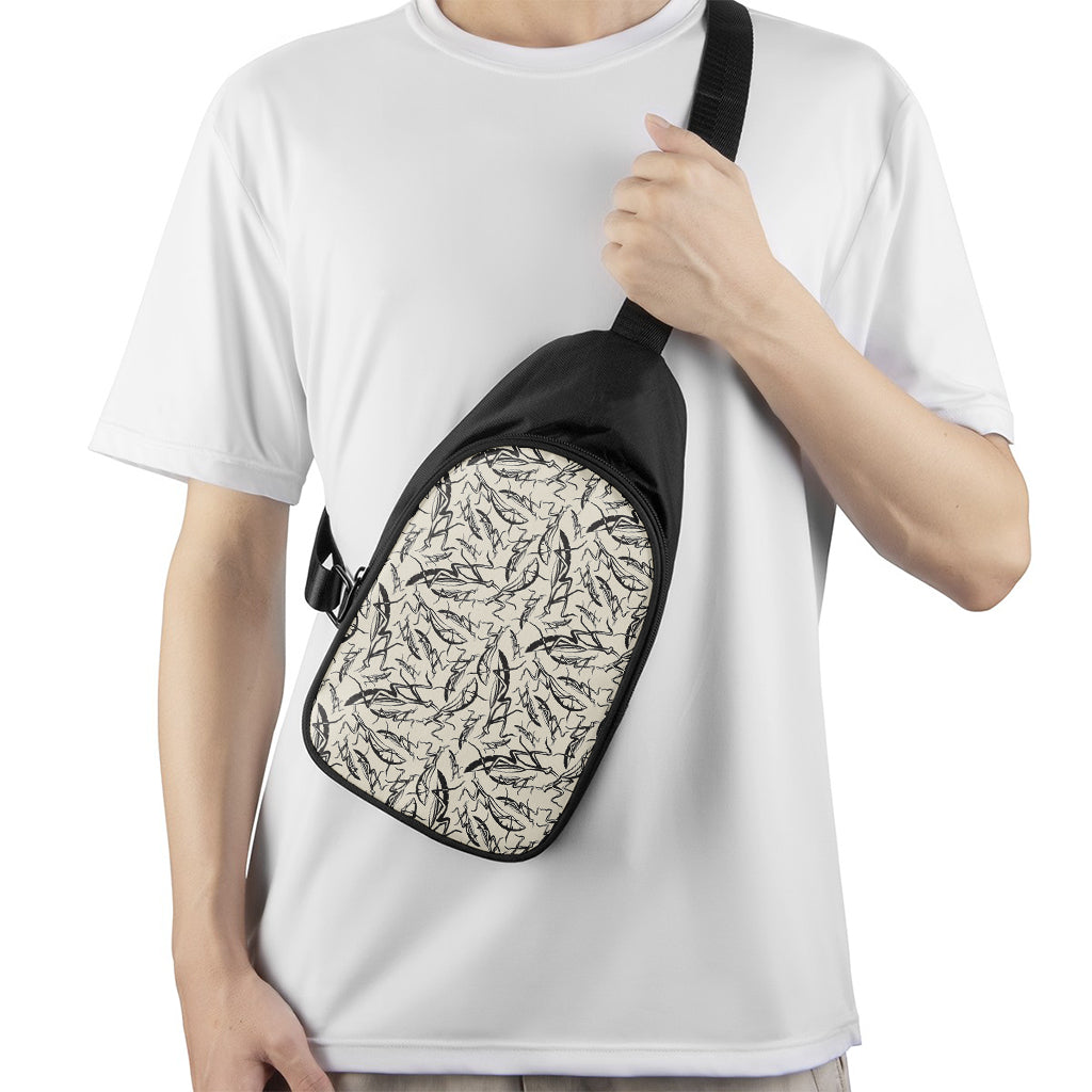 Hand Drawn Mantis Pattern Print Chest Bag