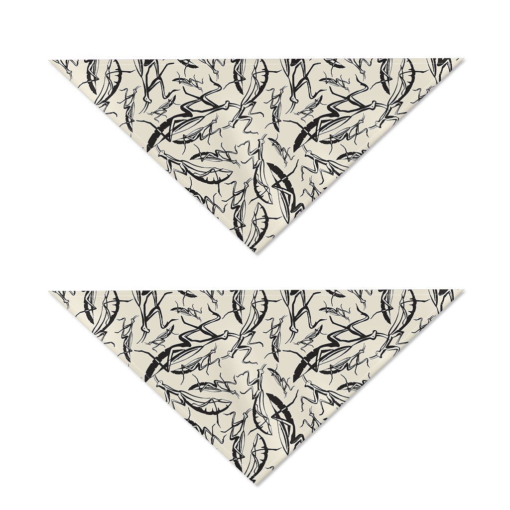Hand Drawn Mantis Pattern Print Dog Bandana
