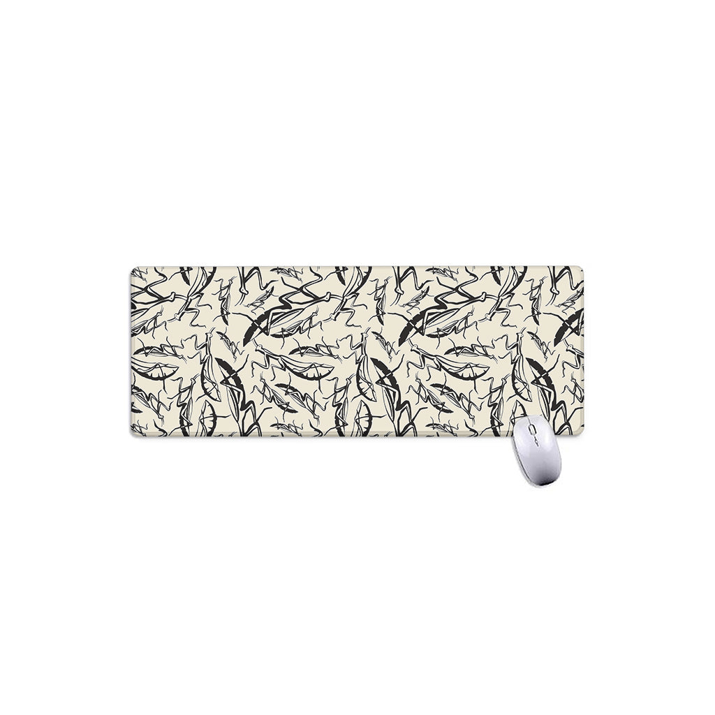 Hand Drawn Mantis Pattern Print Extended Mouse Pad
