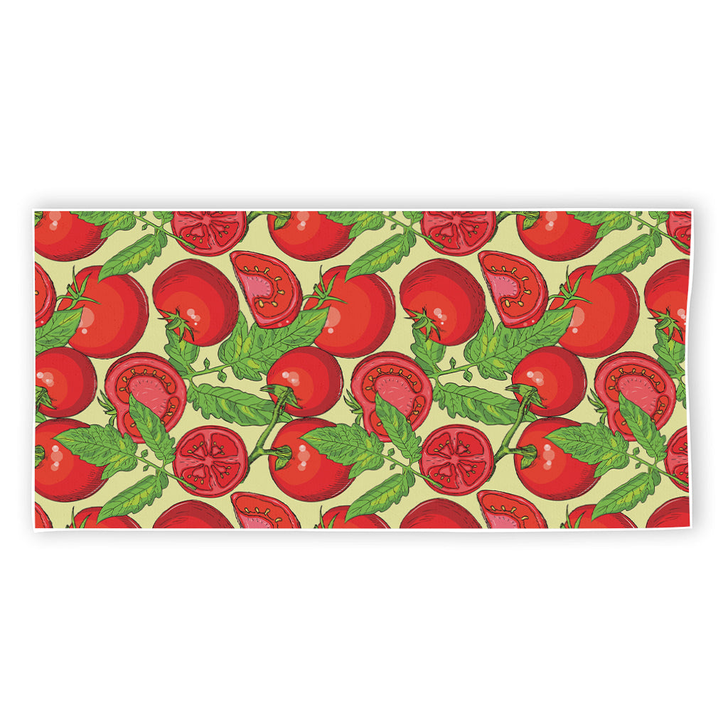 Hand Drawn Tomato Pattern Print Beach Towel