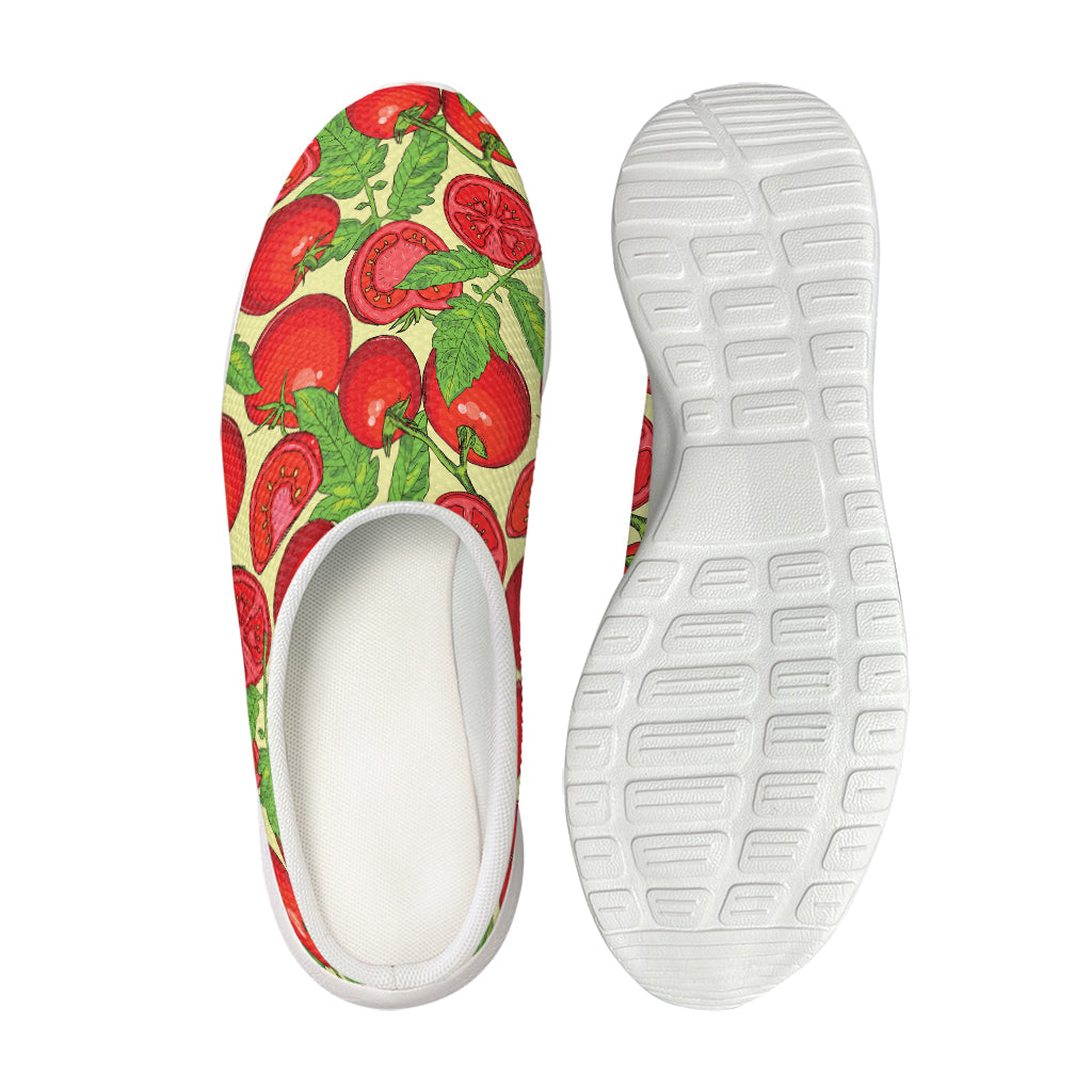 Hand Drawn Tomato Pattern Print Mesh Casual Shoes