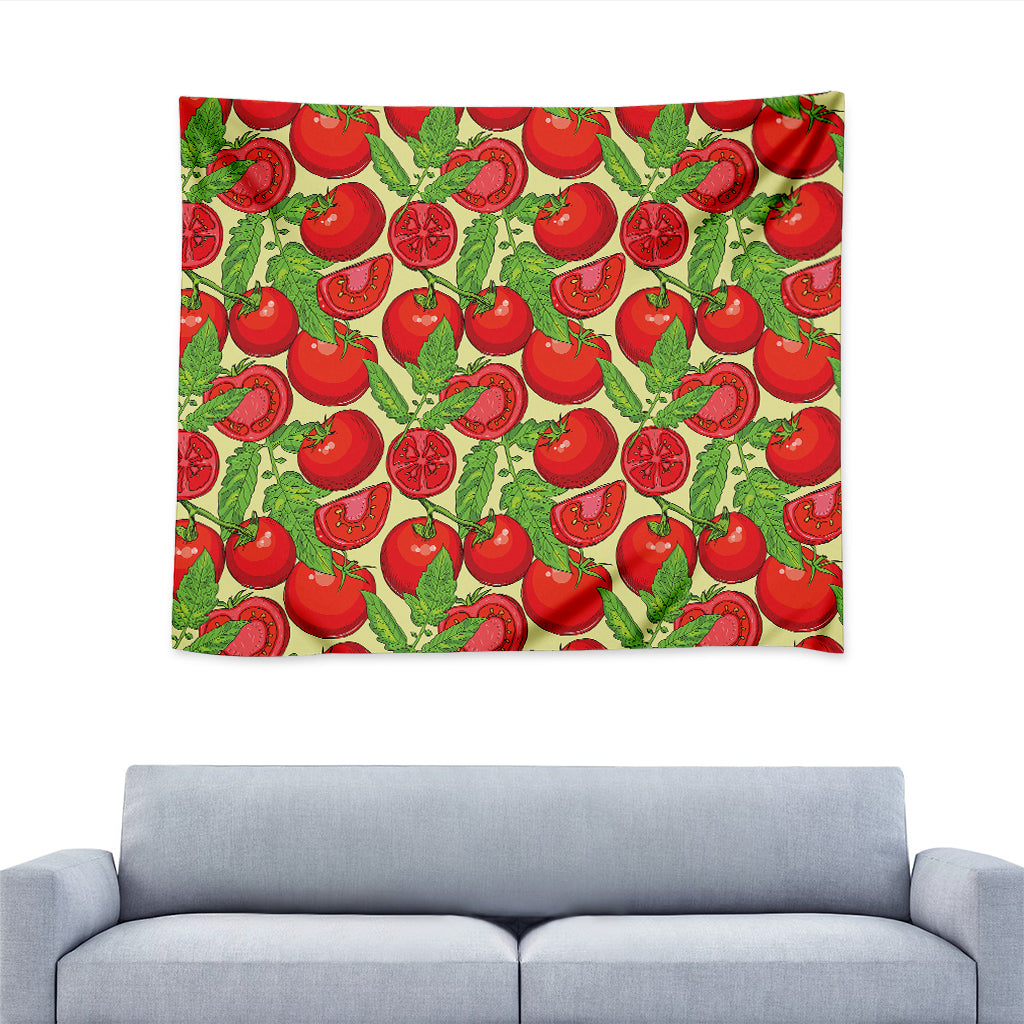 Hand Drawn Tomato Pattern Print Tapestry