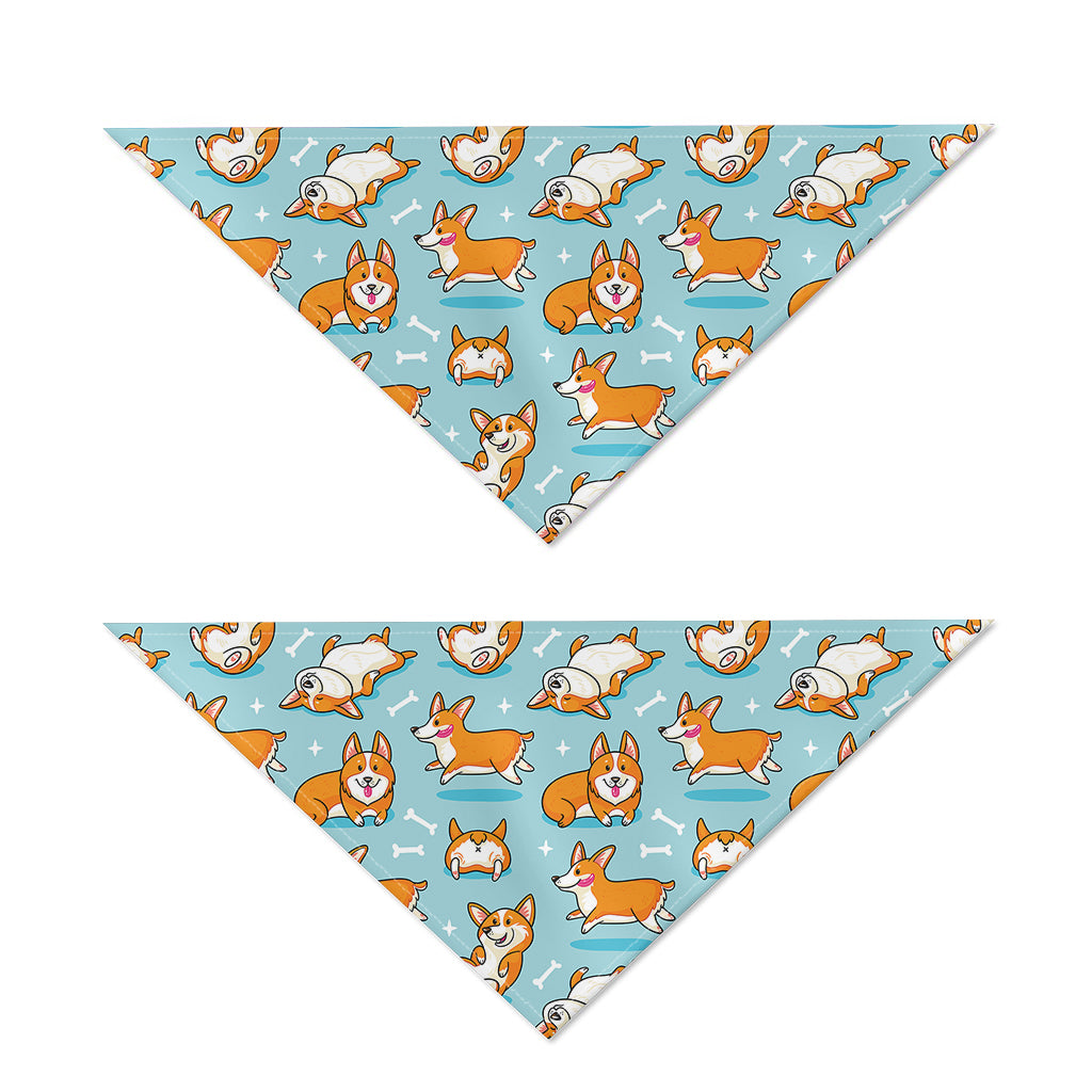 Happy Corgi Pattern Print Dog Bandana