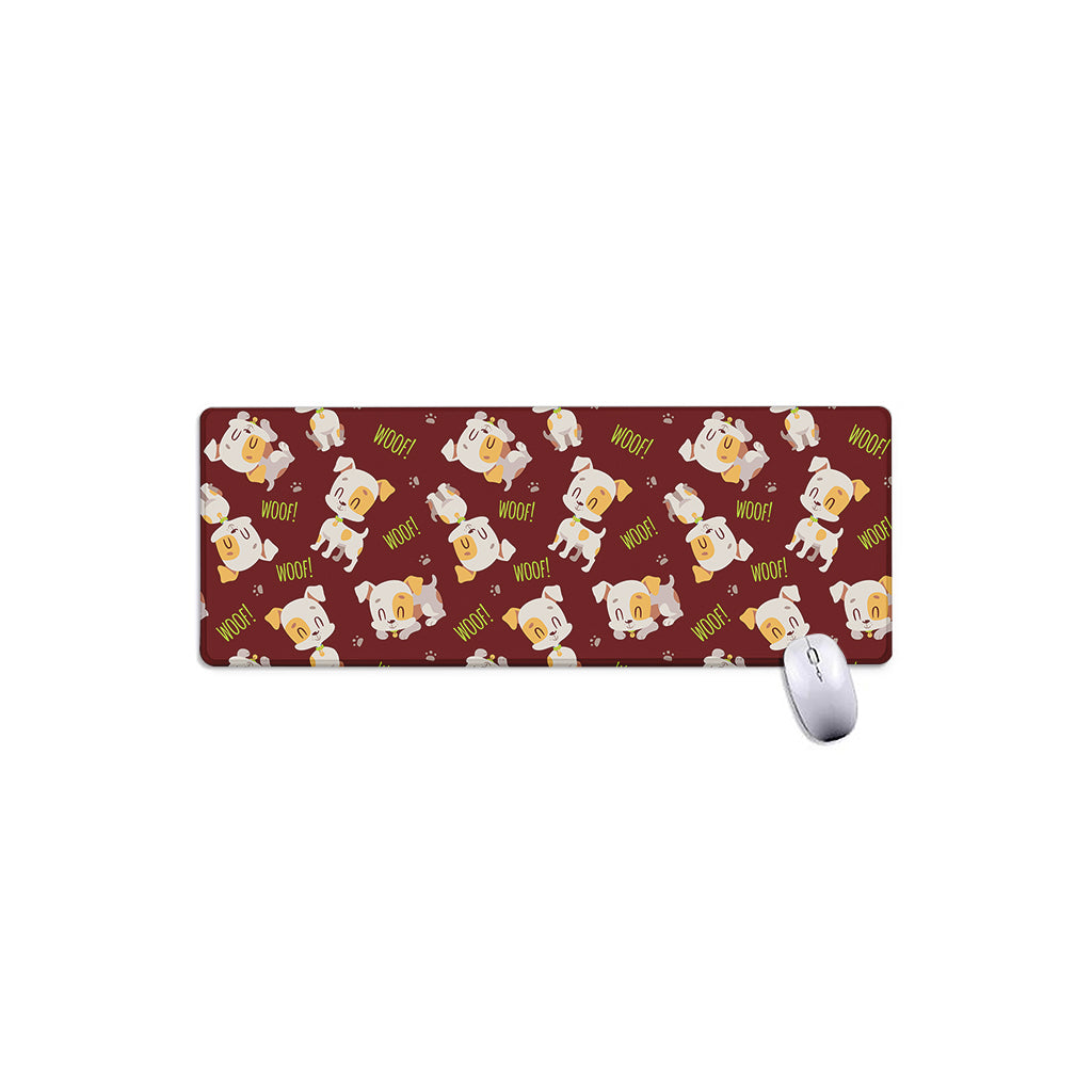 Happy Jack Russell Terrier Pattern Print Extended Mouse Pad