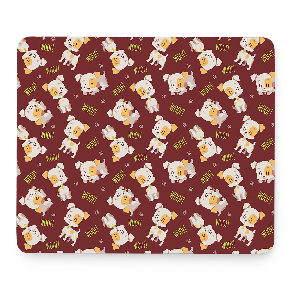 Happy Jack Russell Terrier Pattern Print Mouse Pad