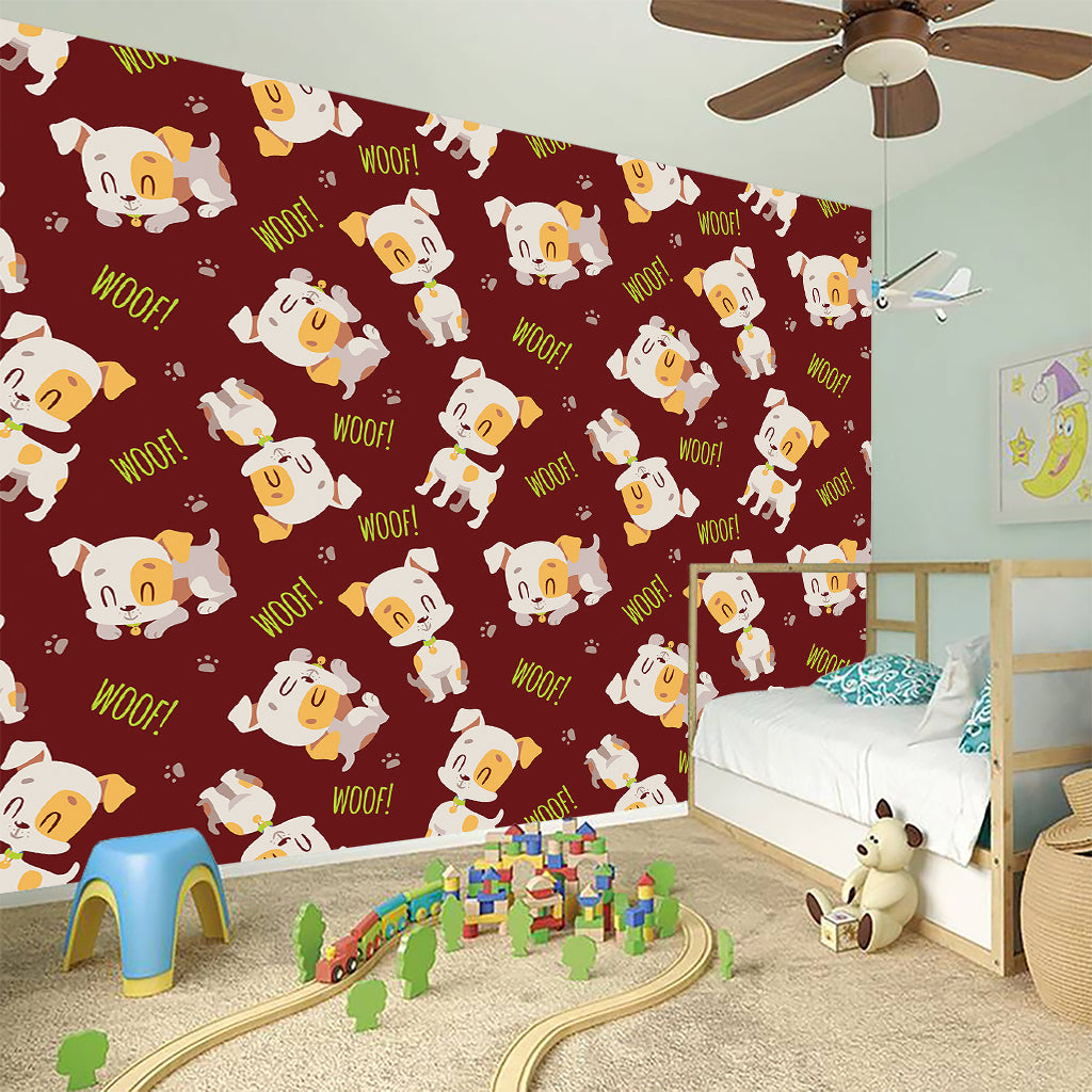 Happy Jack Russell Terrier Pattern Print Wall Sticker