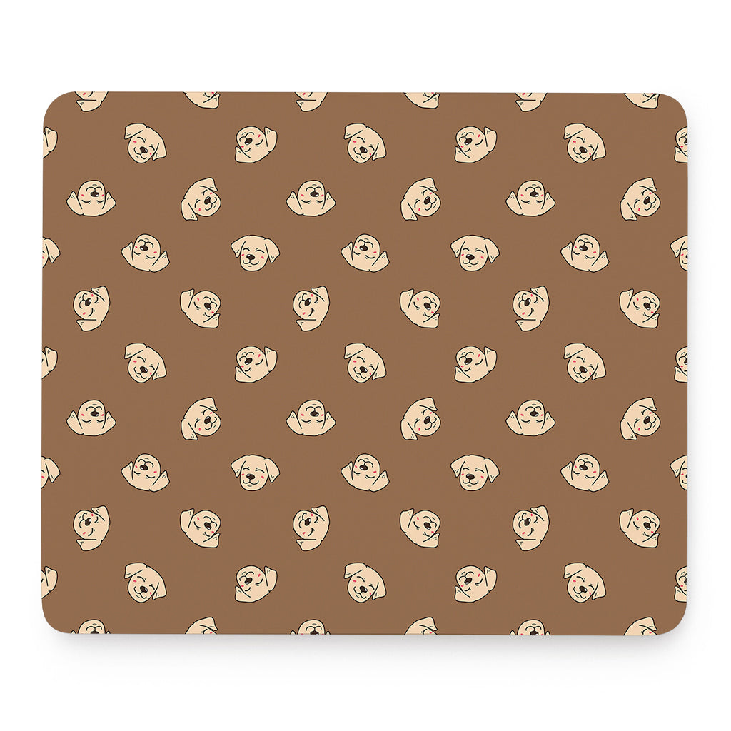 Happy Labrador Retriever Pattern Print Mouse Pad